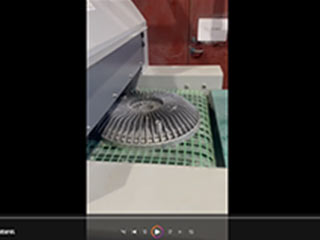 中山客户案例：LED灯外壳铝材自动喷砂机工作视频